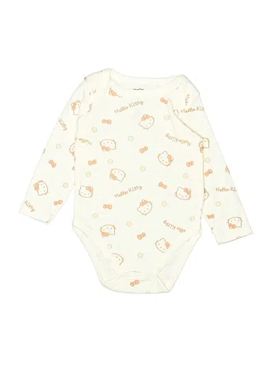 Pre-owned Hello Kitty Babies' Long Sleeve Onesie In Ivory