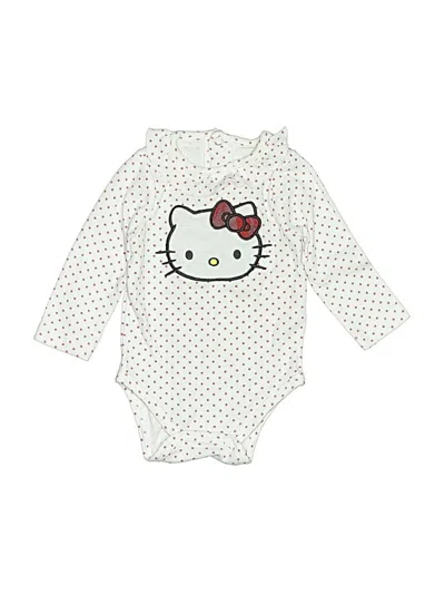 Pre-owned Hello Kitty Babies' Long Sleeve Onesie In Ivory
