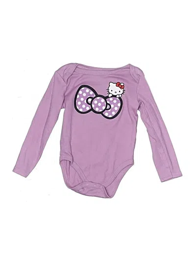 Pre-owned Hello Kitty Kids' Long Sleeve Onesie In Purple