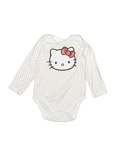 Pre-owned Hello Kitty Babies' Long Sleeve Onesie In White