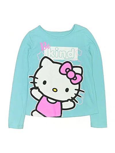 Pre-owned Hello Kitty Kids' Long Sleeve T-shirt In Teal