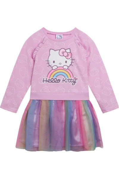 Hello Kitty Kids'  Long Sleeve Tutu Dress In Pink