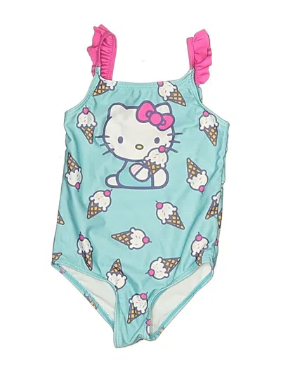 Pre-owned Hello Kitty Kids' One Piece Swimsuit In Blue