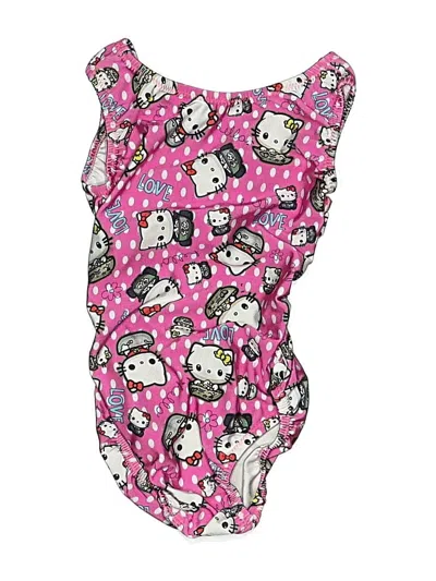 Pre-owned Hello Kitty Kids' One Piece Swimsuit In Pink