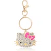 Hello Kitty Kids'  Pave Crystal Bling Embellished Travel Keychain In Gold