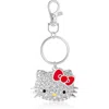 Hello Kitty Pave Crystal Bling Travel Keychain In Metallic