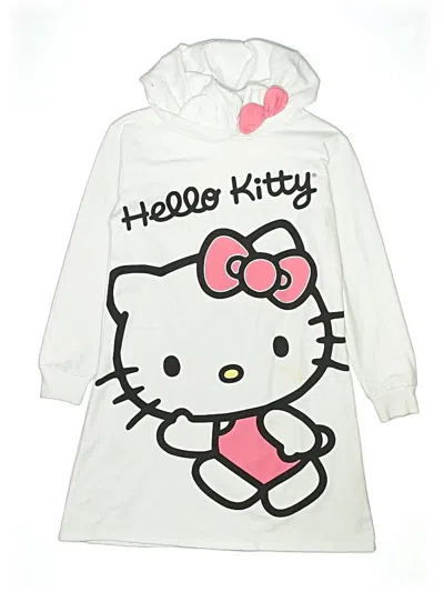 Pre-owned Hello Kitty Kids' Pullover Hoodie In White