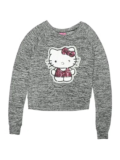 Pre-owned Hello Kitty Kids' Pullover Sweater In Gray