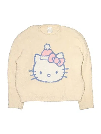 Pre-owned Hello Kitty Kids' Pullover Sweater In Ivory