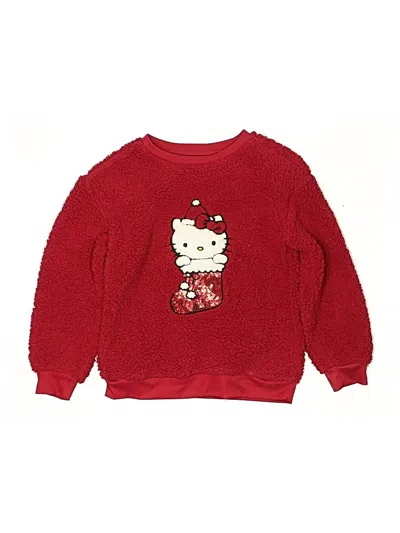 Pre-owned Hello Kitty Kids' Pullover Sweater In Red