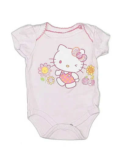 Pre-owned Hello Kitty Babies' Short Sleeve Onesie In Pink