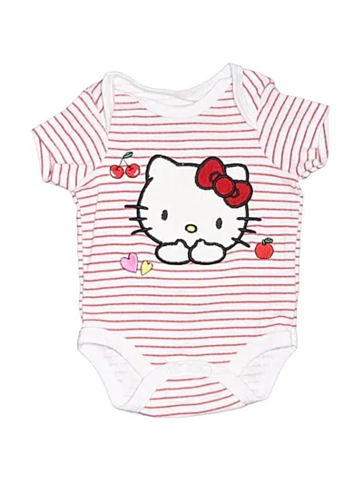Pre-owned Hello Kitty Babies' Short Sleeve Onesie In Red