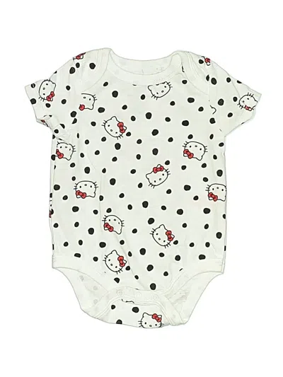 Pre-owned Hello Kitty Babies' Short Sleeve Onesie In White