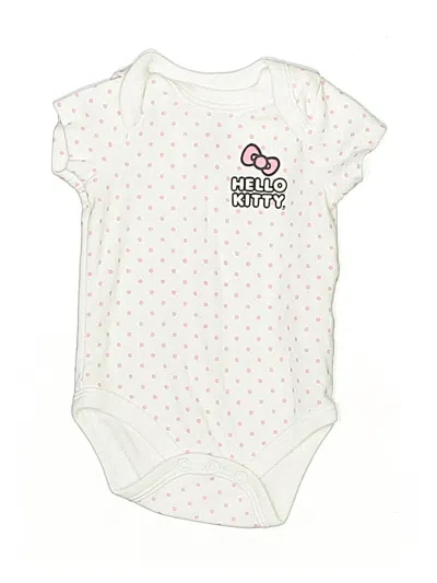 Pre-owned Hello Kitty Babies' Short Sleeve Onesie In White