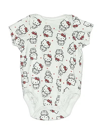 Pre-owned Hello Kitty Babies' Short Sleeve Onesie In White
