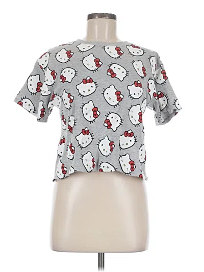 Pre-owned Hello Kitty Short Sleeve T-shirt In Gray