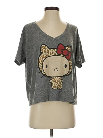 Pre-owned Hello Kitty Short Sleeve T-shirt In Gray