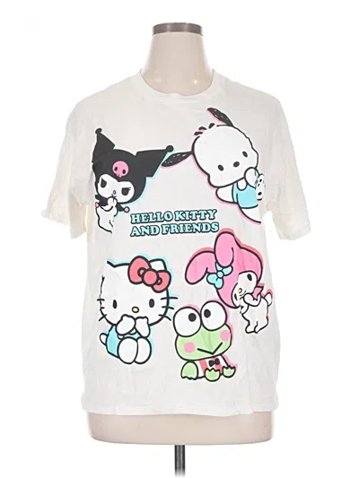 Pre-owned Hello Kitty Short Sleeve T-shirt In Ivory