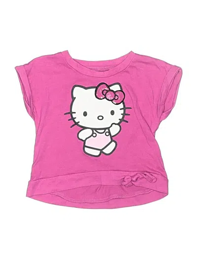 Pre-owned Hello Kitty Kids' Short Sleeve T-shirt In Pink
