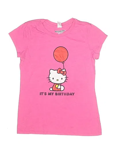 Pre-owned Hello Kitty Kids' Short Sleeve T-shirt In Pink