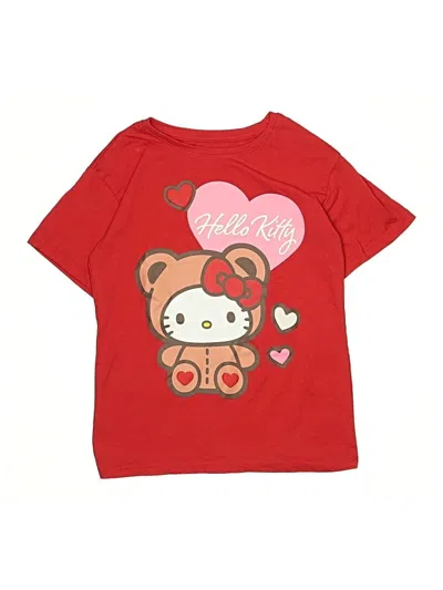 Pre-owned Hello Kitty Kids' Short Sleeve T-shirt In Red