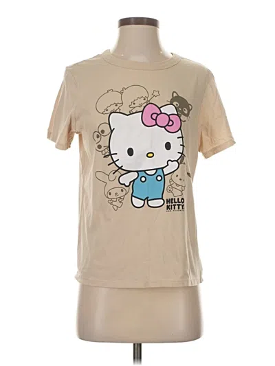 Pre-owned Hello Kitty Short Sleeve T-shirt In Tan
