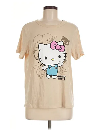 Pre-owned Hello Kitty Short Sleeve T-shirt In Tan