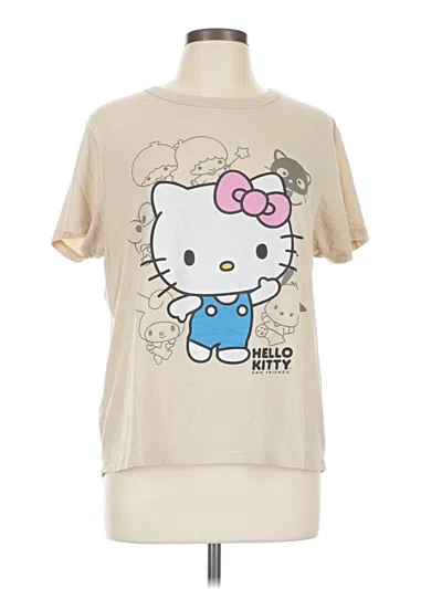 Pre-owned Hello Kitty Short Sleeve T-shirt In Tan