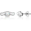 Hello Kitty Silver Flash-plated And Enamel Stud Cinnamoroll Earrings In Silver