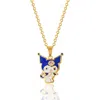Hello Kitty Silver Plated And Clear Crystal My Melody Pendant, 18'' Chain In Gold