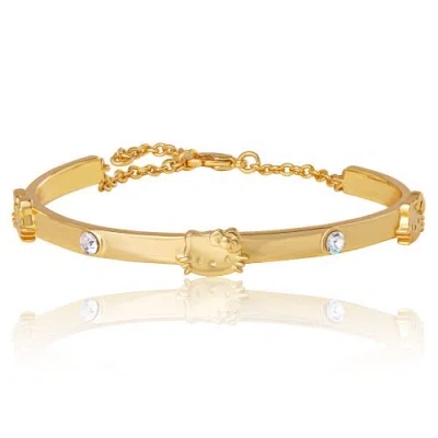 Hello Kitty Station Bracelet, Gold-tone, Crystal Accents