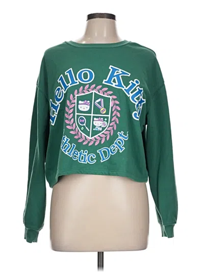 Pre-owned Hello Kitty Sweatshirt In Green