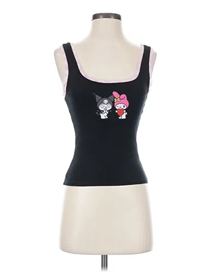 Pre-owned Hello Kitty Tank Top Black Strapless Neckline Tops