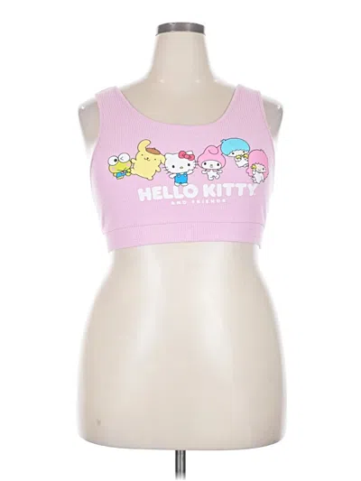 Pre-owned Hello Kitty Tank Top Pink Sweetheart Neckline Tops