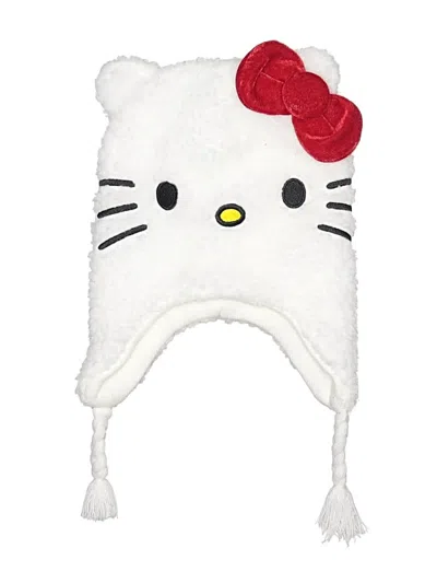 Pre-owned Hello Kitty Kids' Winter Hat In White