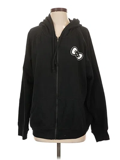 Pre-owned Hello Kitty Zip Up Hoodie In Black