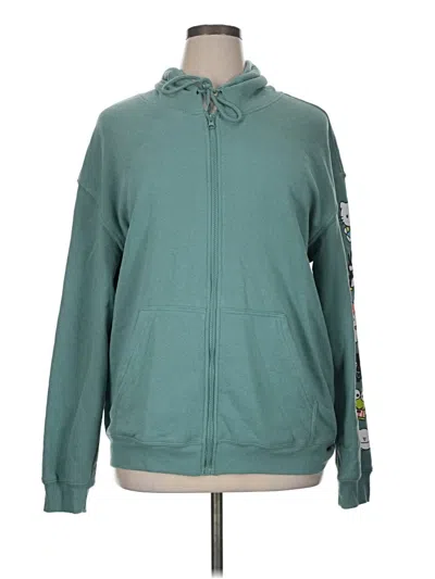Pre-owned Hello Kitty Zip Up Hoodie In Blue