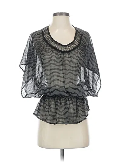 Pre-owned Hello Miss 3/4 Sleeve Blouse In Gray