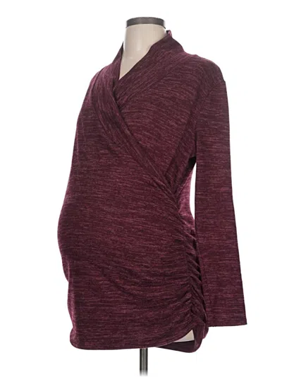 Pre-owned Hello Miz Cardigan Sweater In Burgundy
