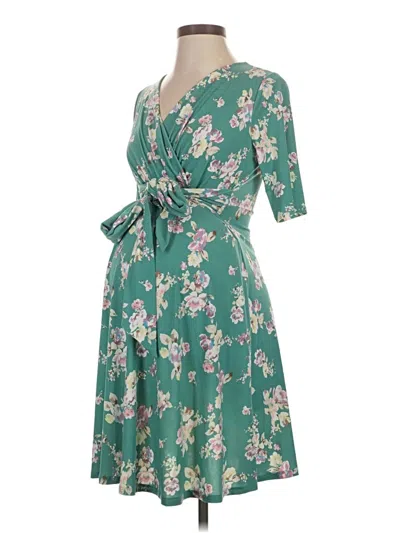 Pre-owned Hello Miz Casual Dress In Green
