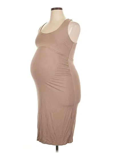 Pre-owned Hello Miz Cocktail Dress In Tan