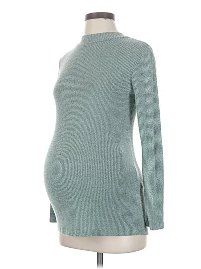 Pre-owned Hello Miz Long Sleeve Turtleneck In Teal