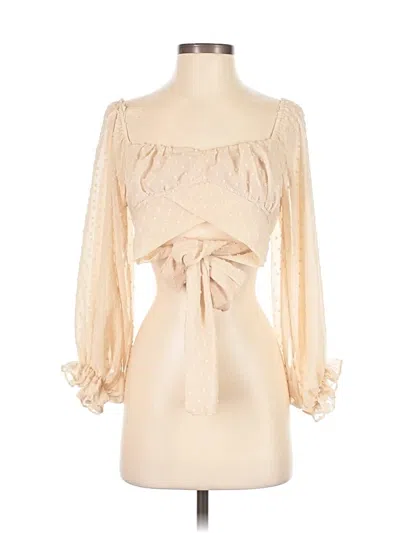 Pre-owned Hello Molly 3/4 Sleeve Blouse In Ivory