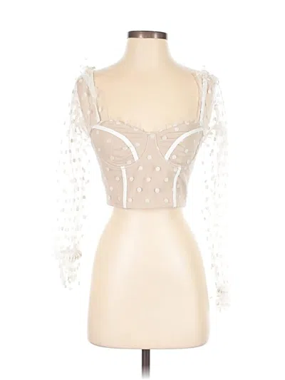 Pre-owned Hello Molly 3/4 Sleeve Blouse In Silver