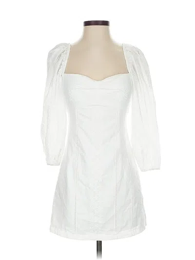 Pre-owned Hello Molly 3/4 Sleeve Blouse In White