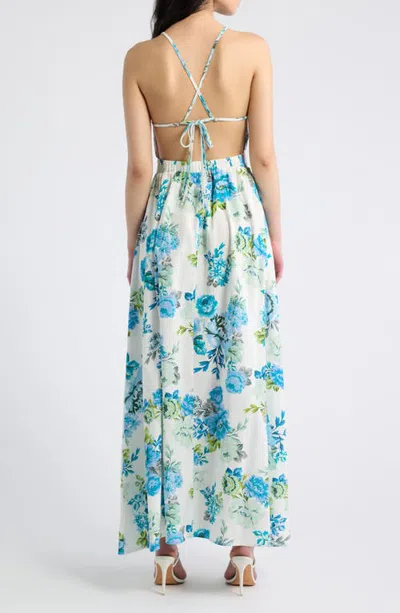 Hello Molly Airy Beauty Maxi Dress In Blue Floral