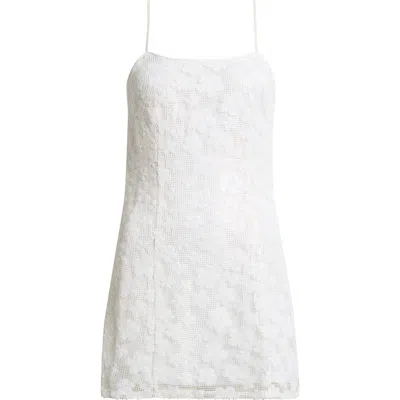 Hello Molly Aurora Spark Sequin Minidress In White