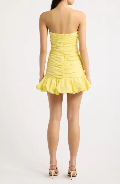 Hello Molly Bubbly & Bright Cotton Eyelet Dress In Yellow