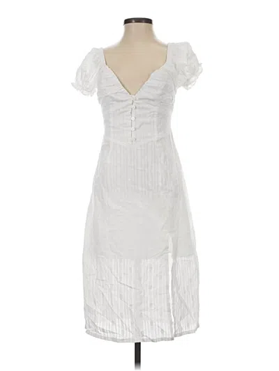 Pre-owned Hello Molly Casual Dress In White