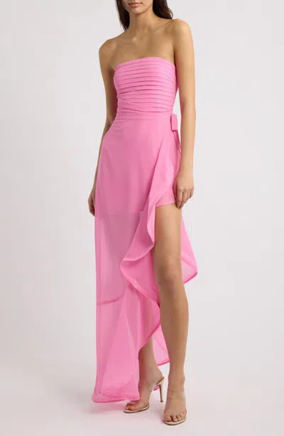 Hello Molly Celebrating Love Strapless Maxi Dress In Pink